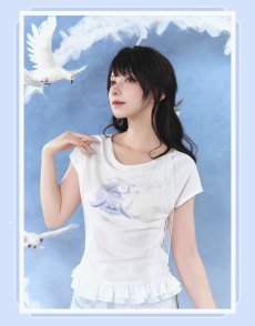 画像8: 【原神 149pt】原神　コロンビーナイメージ　スリムフィットTシャツ【予約11月上旬】 (8)