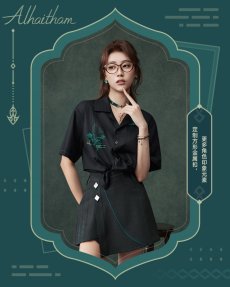 画像11: 【原神 329pt】原神　アルハイゼンイメージ　スカートパンツ　特典アクスタ付き【期間限定】【予約10月中旬】 (11)