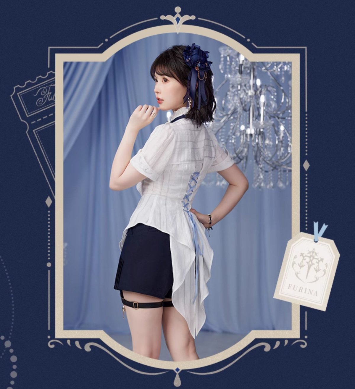 画像7: 原神　フリーナイメージ　半袖シャツ　特典アクスタ付き (7)