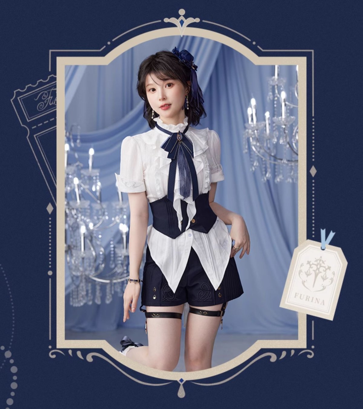 画像11: 【原神 279pt】原神　フリーナイメージ　ショートパンツ　特典アクスタ付き (11)