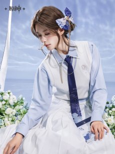 画像3: 【原神 199pt】原神　神里綾人イメージ　ショートニットベスト　特典アクスタ付き【予約2026年1月上旬】 (3)