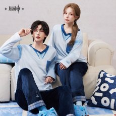 画像1: 【原神 329pt】原神 ヌヴィレットイメージ ルームウェアセット【予約2026年3月中旬】 (1)