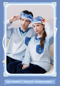 画像13: 【原神 329pt】原神 ヌヴィレットイメージ ルームウェアセット【予約2026年3月中旬】 (13)