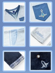 画像14: 【原神 329pt】原神 ヌヴィレットイメージ ルームウェアセット【予約2026年3月中旬】 (14)