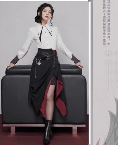 画像9: 【原神 329pt】原神　アルレッキーノイメージ　スカート　特典アクスタ付き【期間限定】【予約6月中旬】 (9)