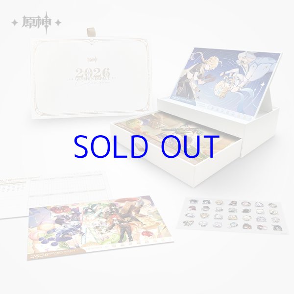 原神 2026年 卓上カレンダー【予約2026年2月】 - HAKUTEA