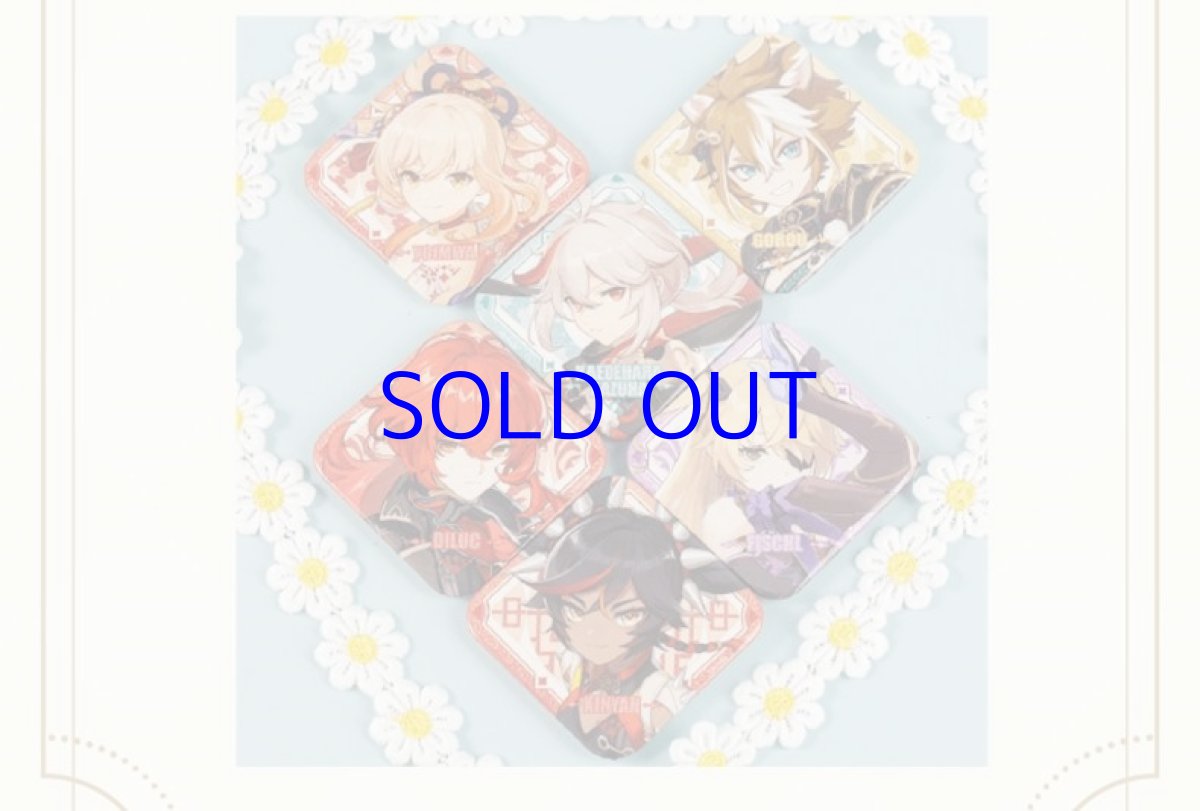 画像2: 原神　コラボカフェ2022　スクエアバッジ (2)