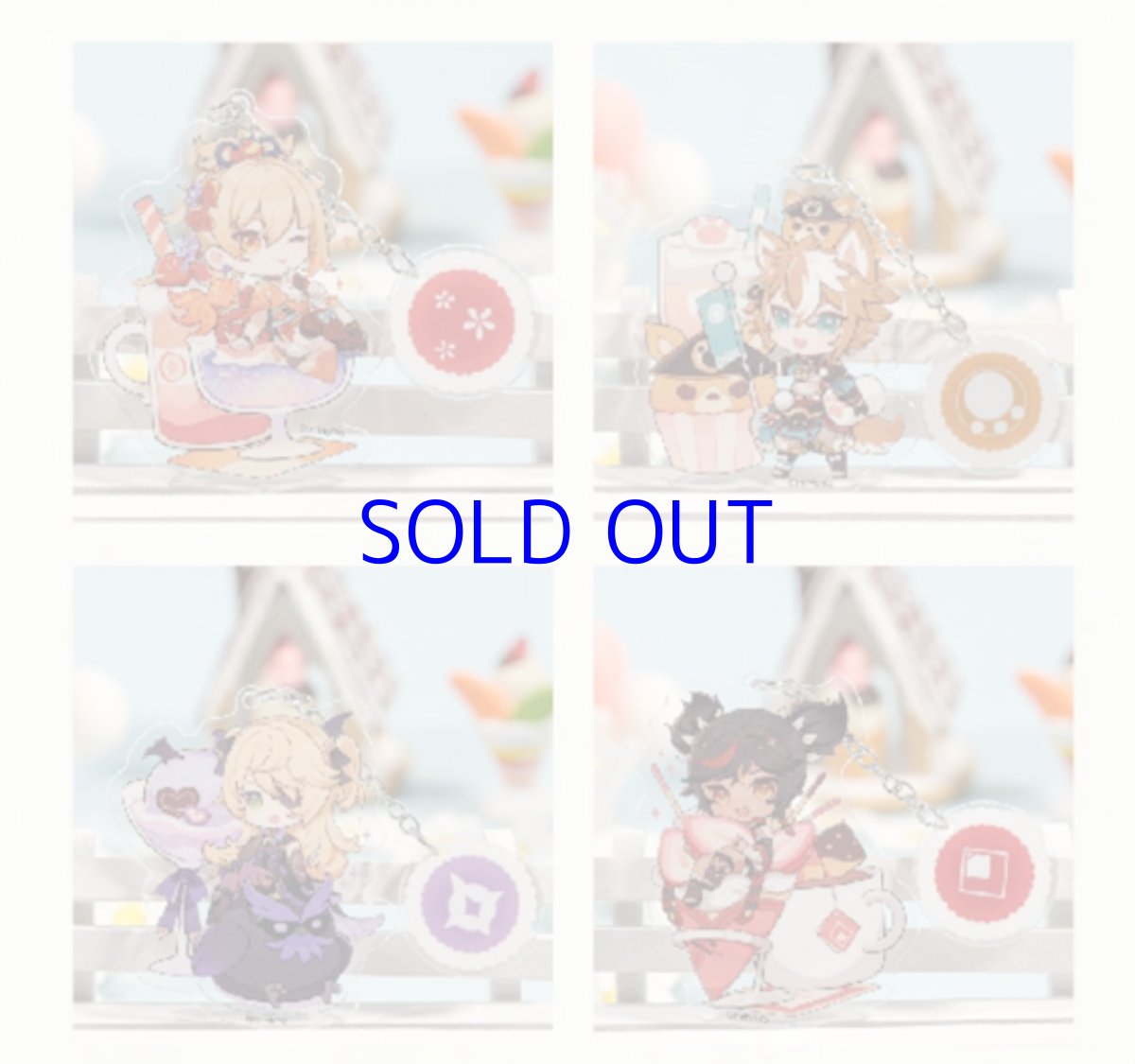 画像2: 【原神 40pt】原神　コラボカフェ2022　ちびキャラアクリルマグネット (2)