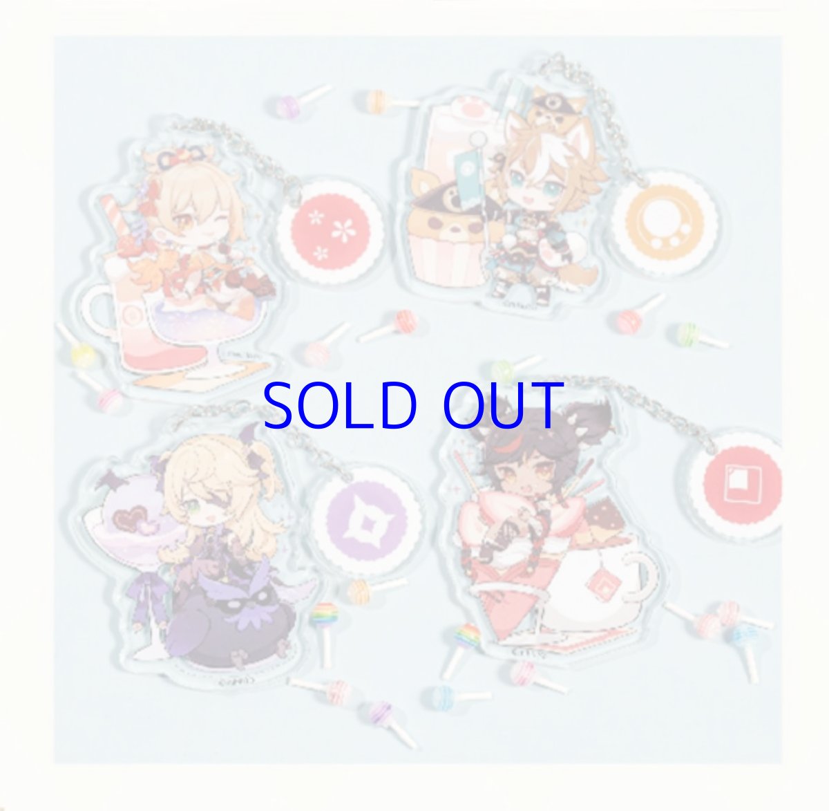 画像3: 【原神 40pt】原神　コラボカフェ2022　ちびキャラアクリルマグネット (3)