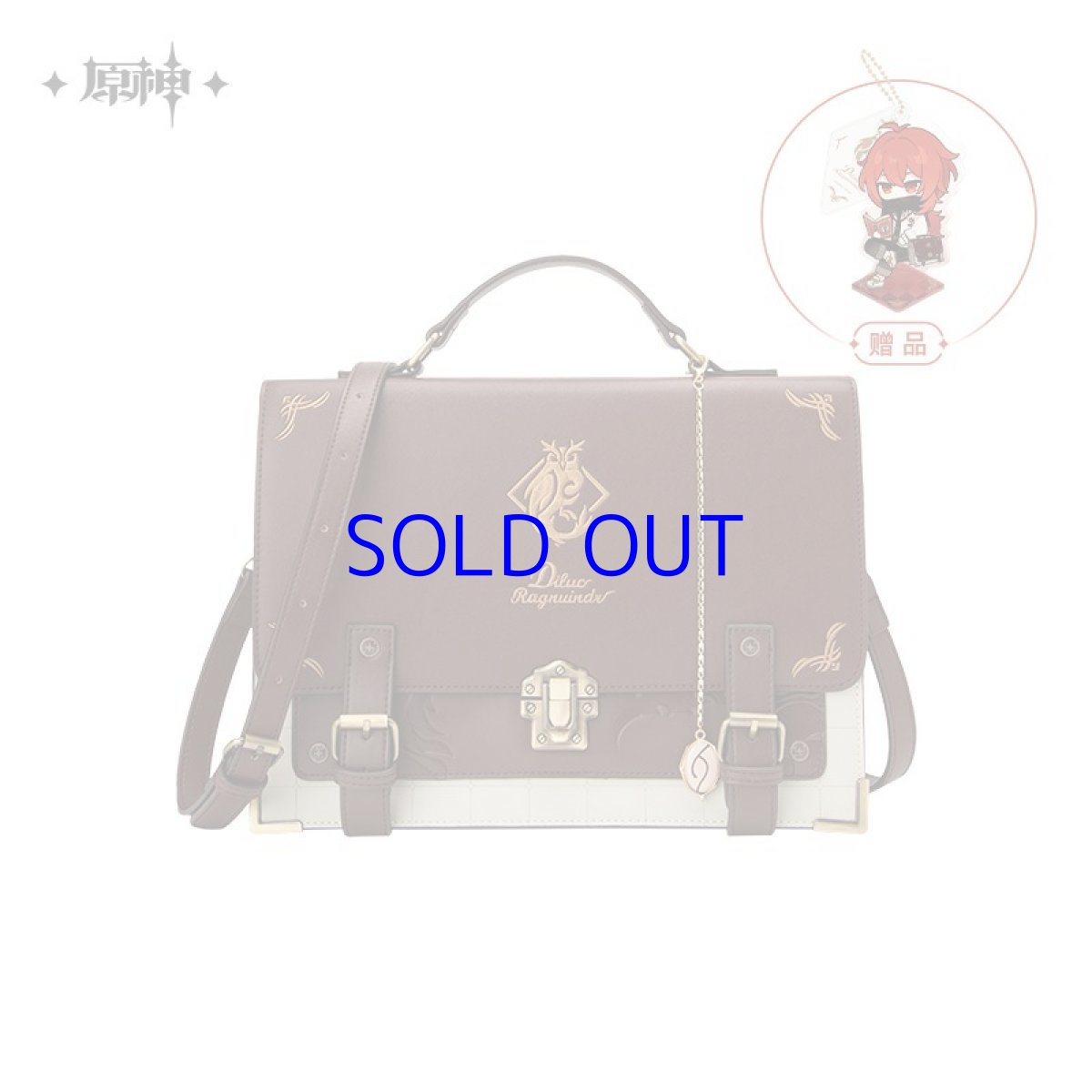 画像2: 原神　ディルック　イメージファッション　サッチェルバッグ　特典付き　Genshin (2)