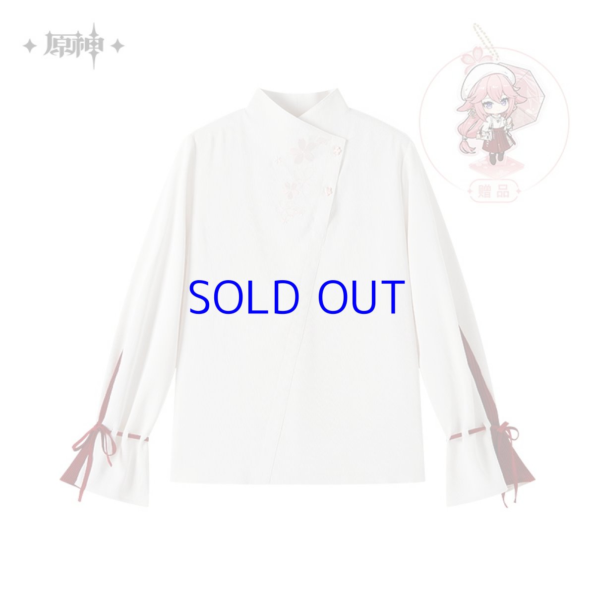 画像2: 【原神 269pt】原神　八重神子イメージ　シャツ　特典アクスタ付き (2)