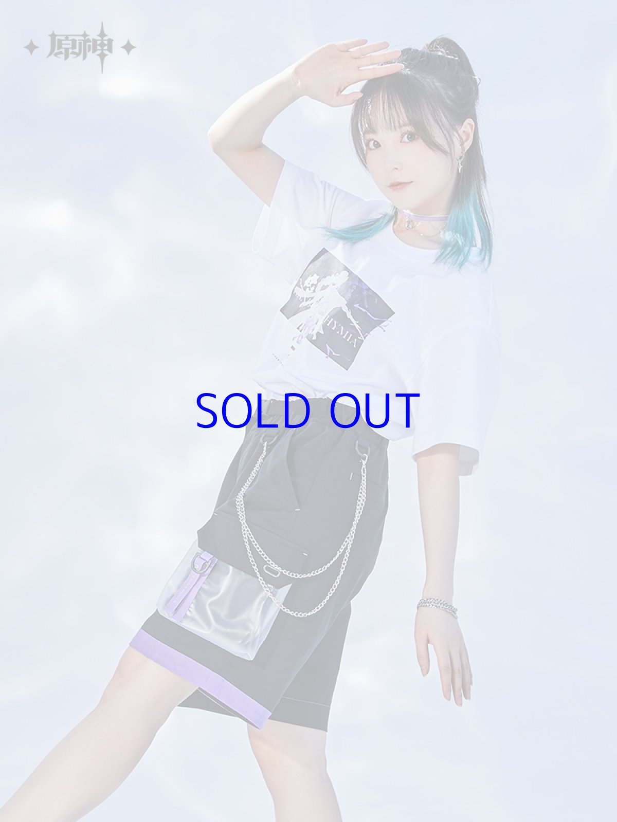 画像5: 原神　雷電将軍イメージファッション　ハーフパンツ　特典バッジ付き (5)