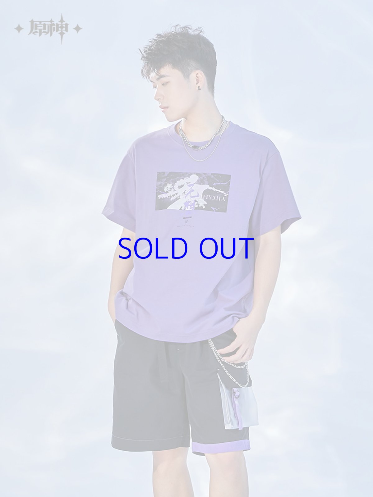 画像6: 原神　雷電将軍イメージファッション　ハーフパンツ　特典バッジ付き (6)