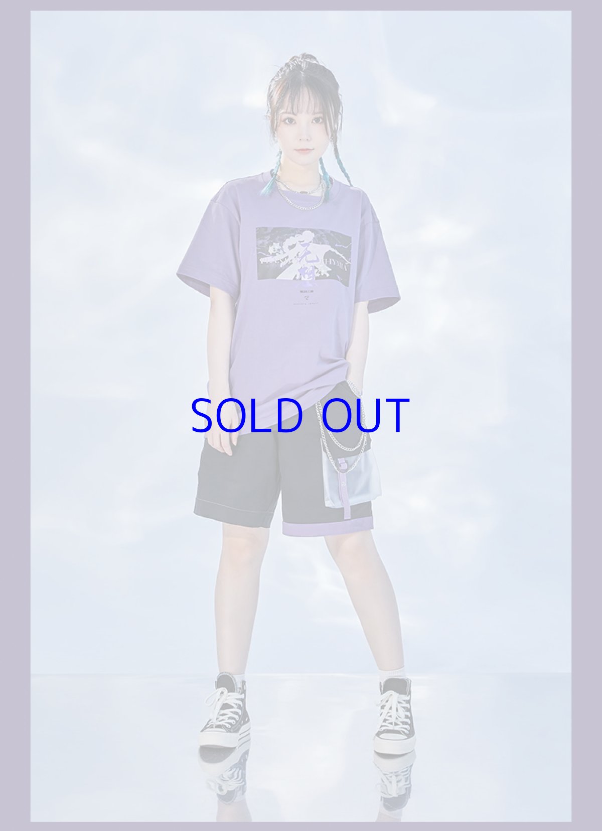 画像10: 原神　雷電将軍イメージファッション　ハーフパンツ　特典バッジ付き (10)