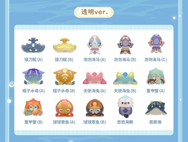原神　原海　アベラント　ミニフィギュア 原神 原海シリーズ 生物誌ミニフィギュア ランダム5点セット｜HAKUTEA