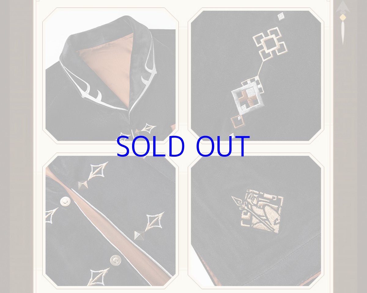 画像10: 【原神 499pt】原神　鍾離イメージ　ベロアパジャマ (10)