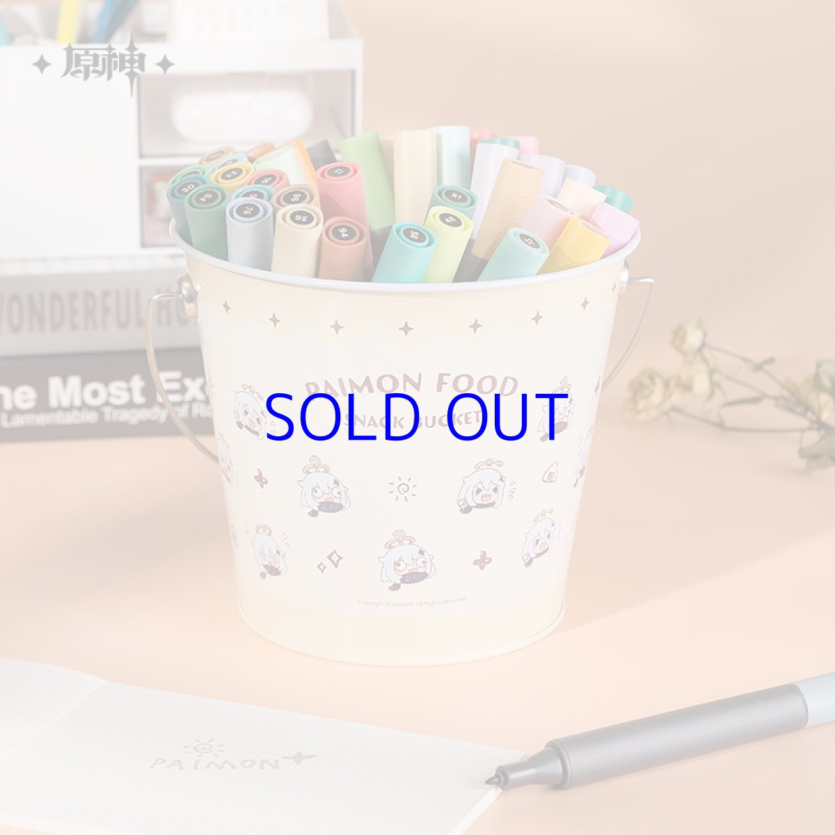 画像2: 原神 パイモン バケツ缶 お菓子袋クリップ付き (2)