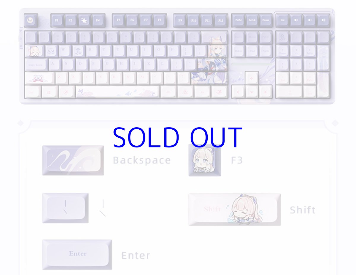 画像7: 原神　珊瑚宮心海・真珠の智　キーメカニカルキーボード【特殊航空便、船便】 (7)