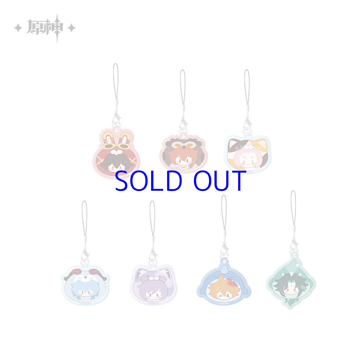 画像1: 【原神 8pt】原神　テイワット動物園　スマホクリーナーストラップ　公式正規品　Genshin (1)