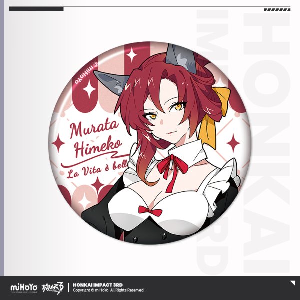 崩壊学園　姫子　着物　缶バッジ　崩壊3rd 崩壊3rd ふわふわカフェ 缶バッジ - HAKUTEA