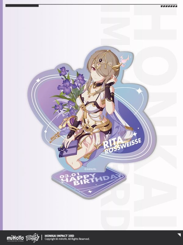崩壊3rd セガ限定オリジナルアクリルスタンド　リタ 崩壊3rd 戦乙女キャラカード 厚アクリル キーホルダー&スタンド
