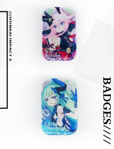 画像4: 崩壊3rd　立ち絵　スクエア缶バッジ　ランダム単品 (4)