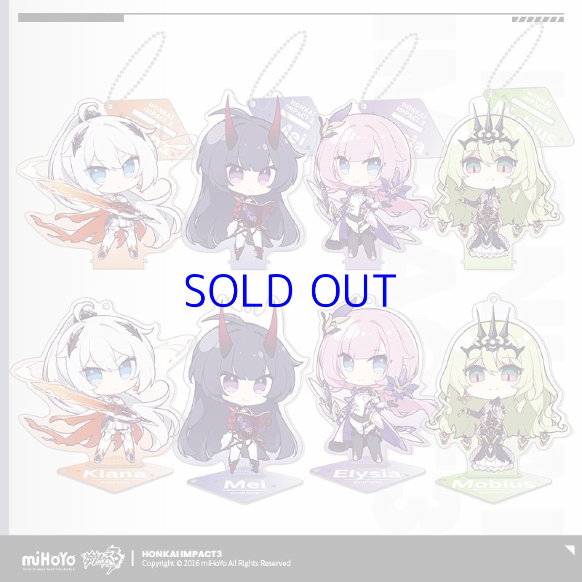 画像1: 【3rd 28pt】崩壊3rd　戦乙女　ちびキャラアクリルスタンド　キーホルダー (1)