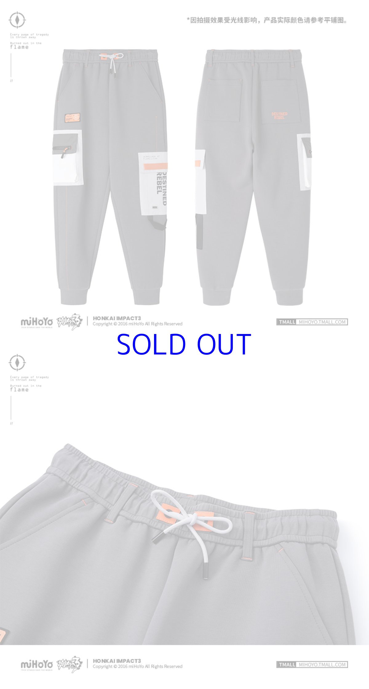 画像12: 崩壊3rd　キアナ・薪炎の律者　パンツ　特典キーホルダー付き (12)