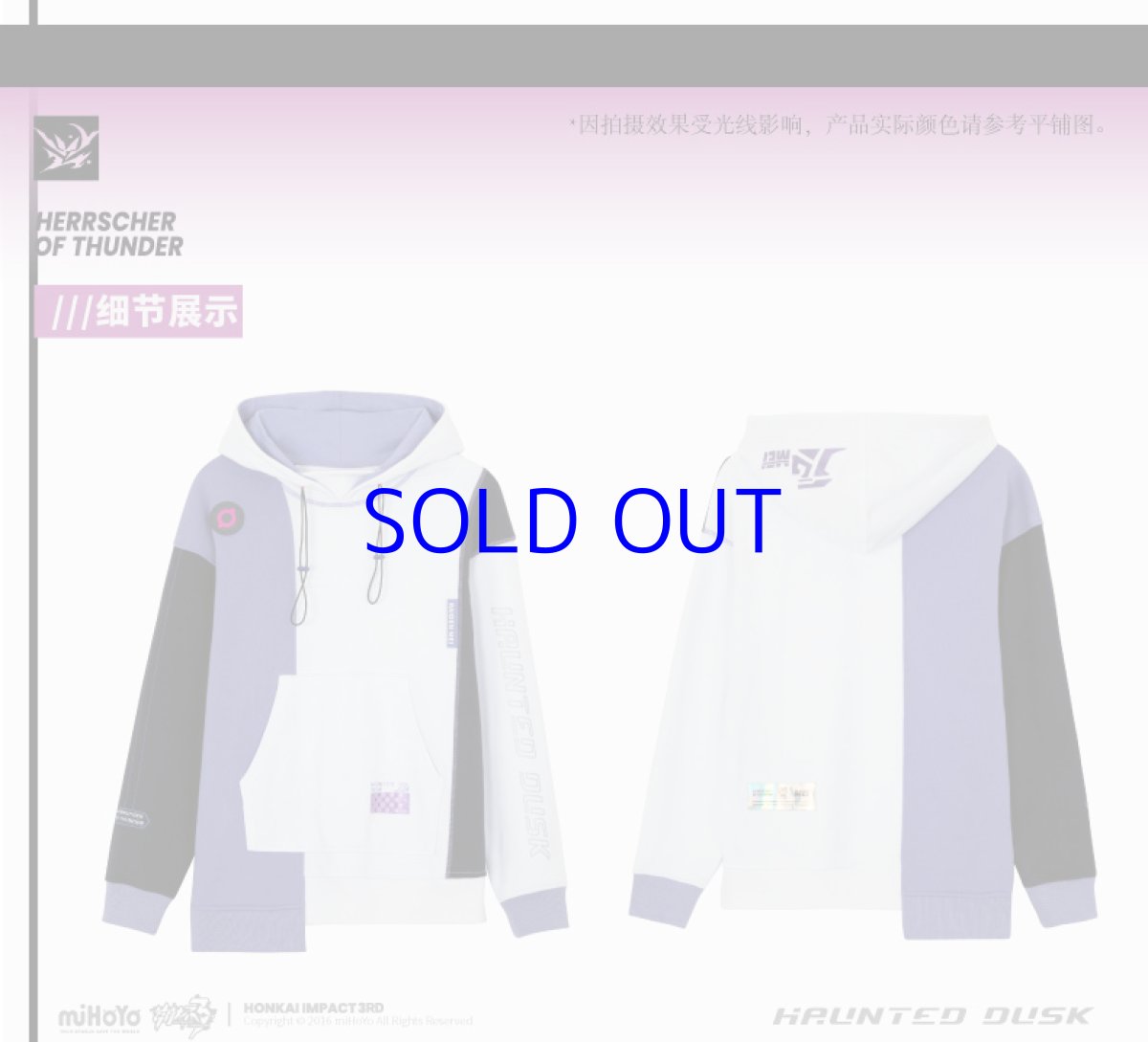 画像13: 【3rd 249pt】崩壊3rd　芽衣・雷の律者　百鬼天冥　パーカー　特典キーホルダー付き (13)