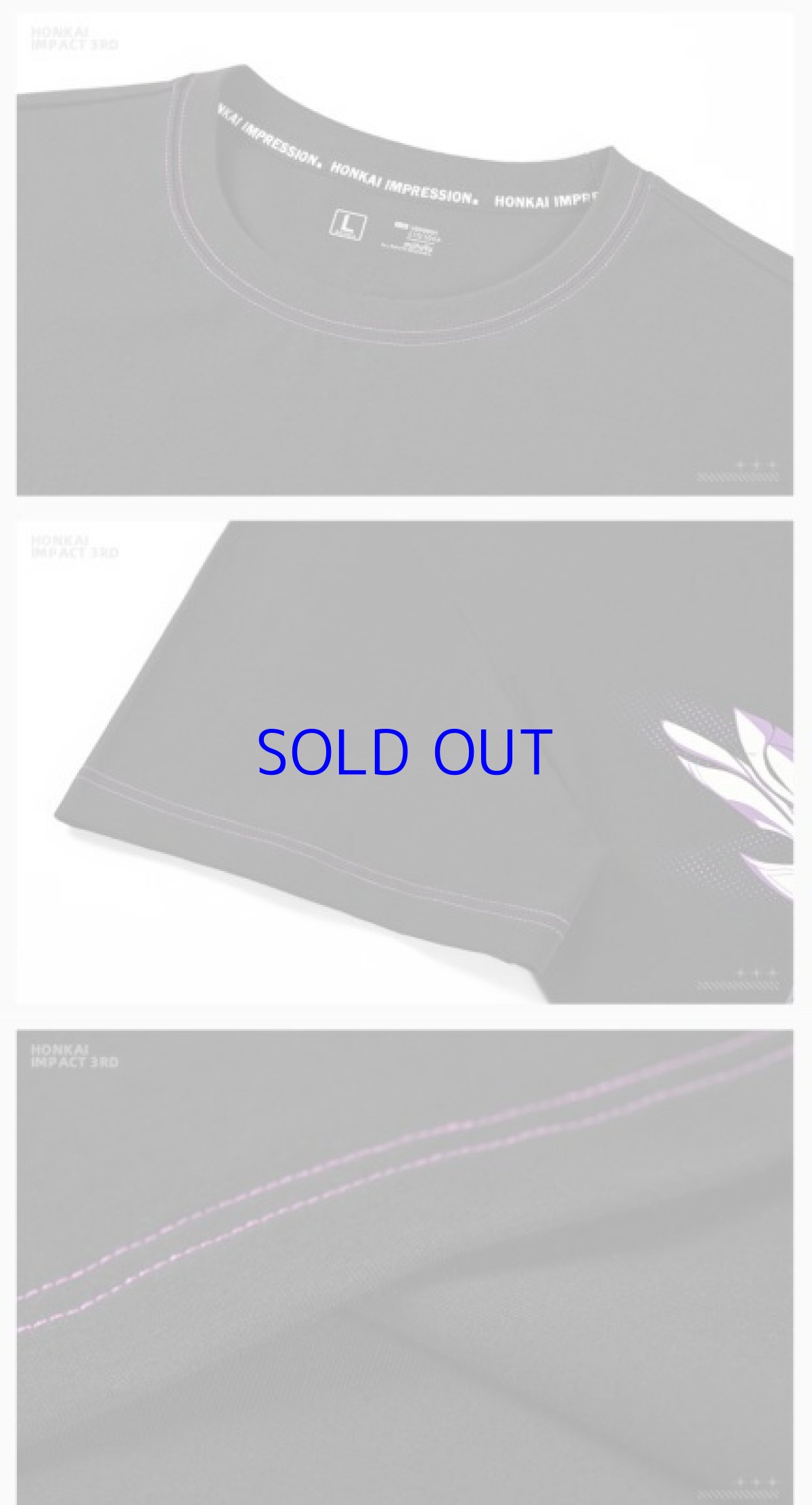 画像8: 【3rd 109pt】崩壊3rd　モノクロ　Tシャツ (8)