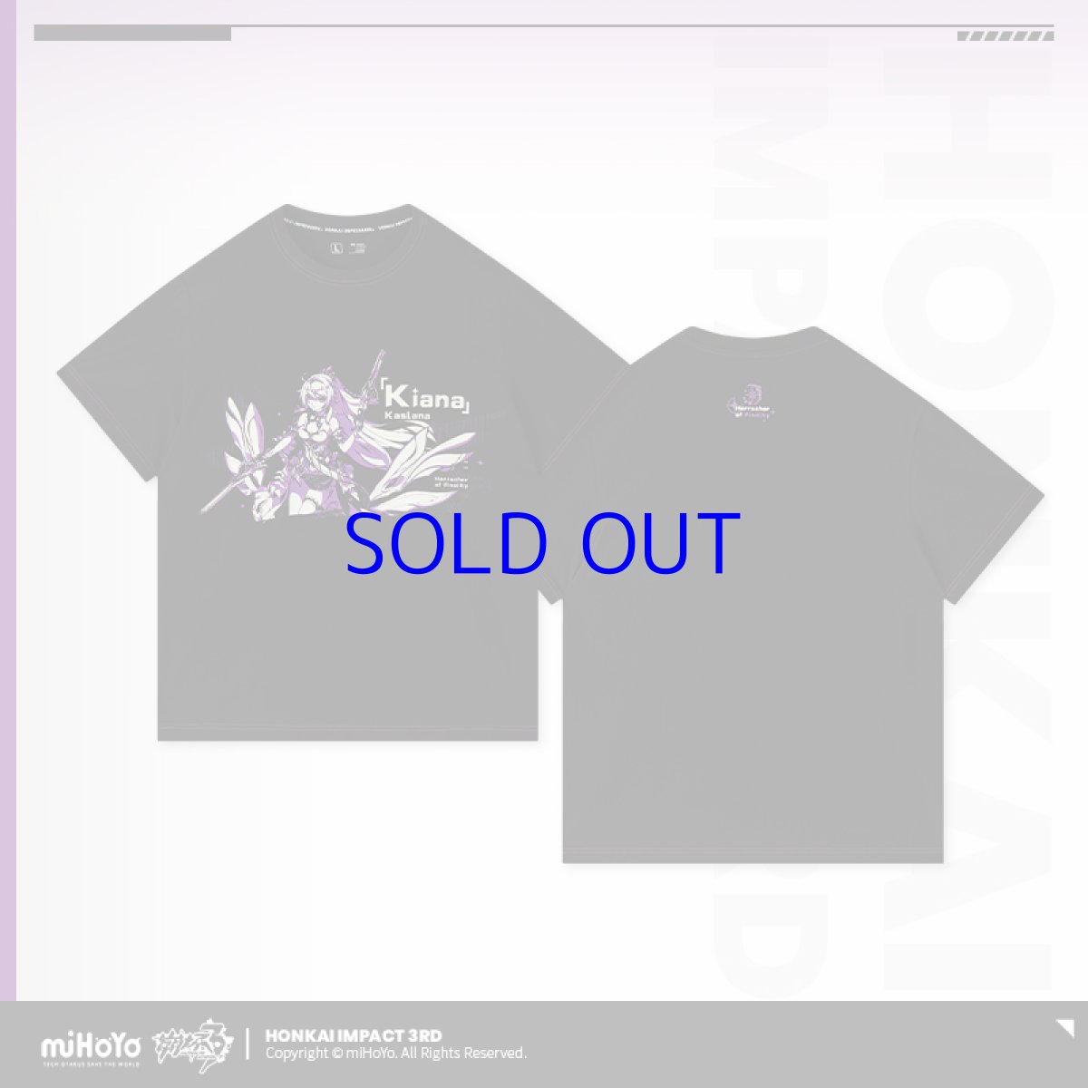 画像5: 【3rd 109pt】崩壊3rd　モノクロ　Tシャツ (5)