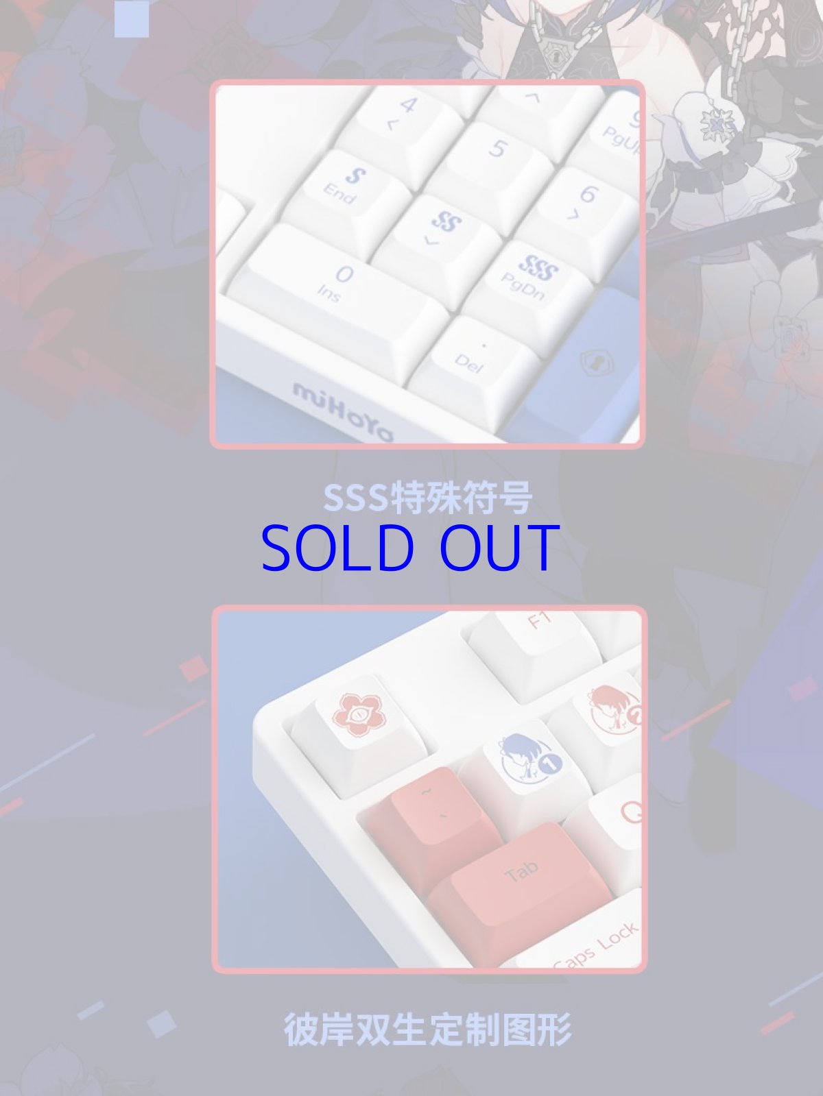 画像6: 【3rd 648pt】崩壊3rd　ゼーレ・双生の彼岸花　メカニカルキーボード【特殊航空便、船便】 (6)