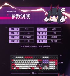 画像11: 崩壊3rd　芽衣・雷の律者　メカニカルキーボード【特殊航空便、船便】 (11)