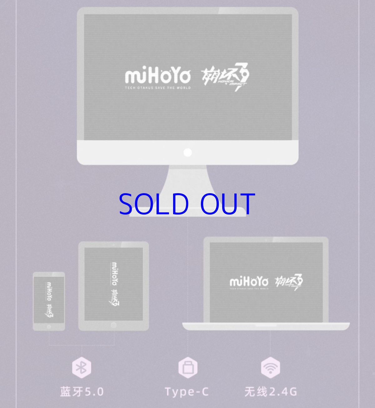 画像10: 【3rd 748pt】崩壊3rd　キアナ・終焉の律者　メカニカルキーボード【特殊航空便、船便】 (10)