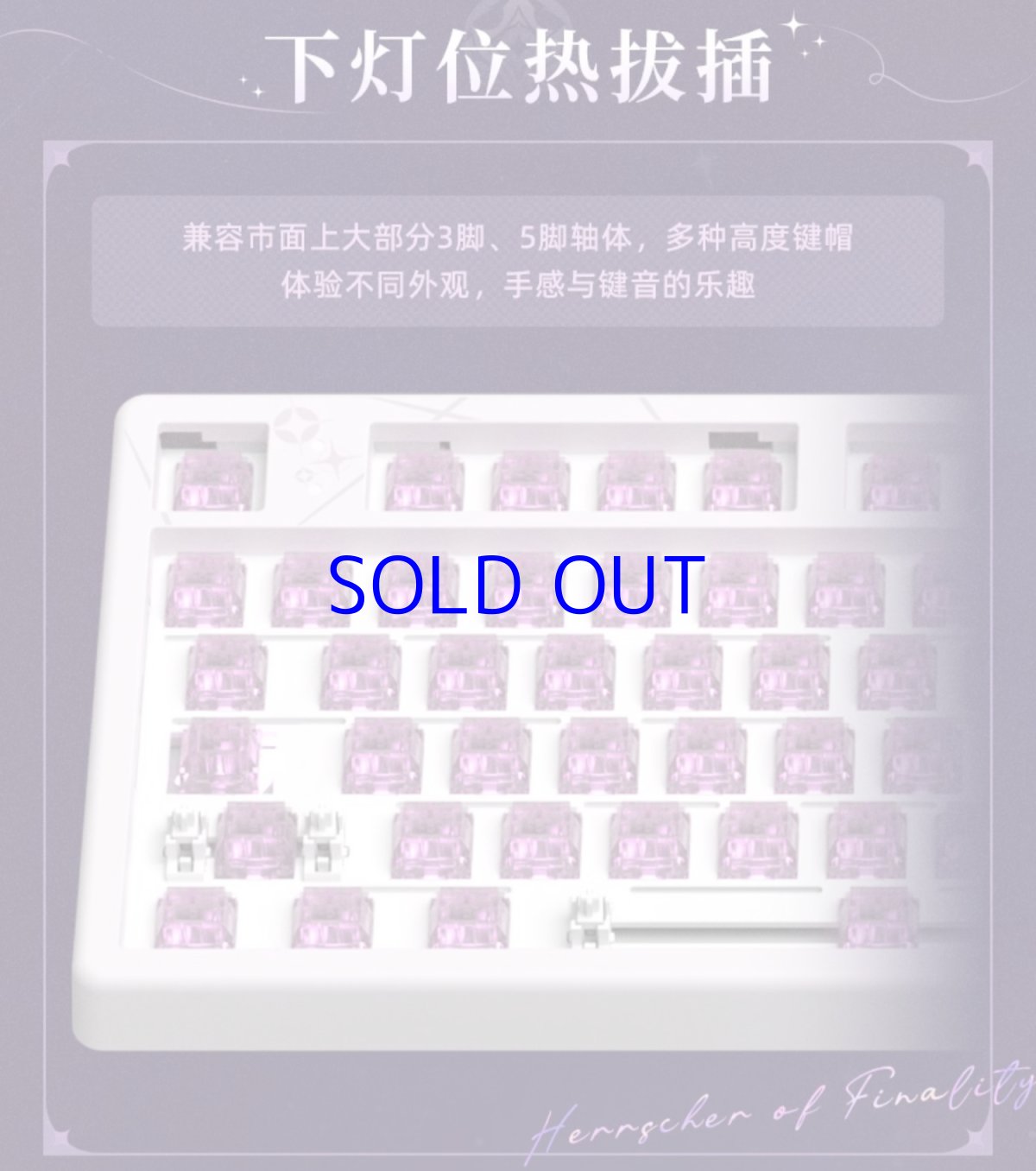 画像14: 【3rd 748pt】崩壊3rd　キアナ・終焉の律者　メカニカルキーボード【特殊航空便、船便】 (14)