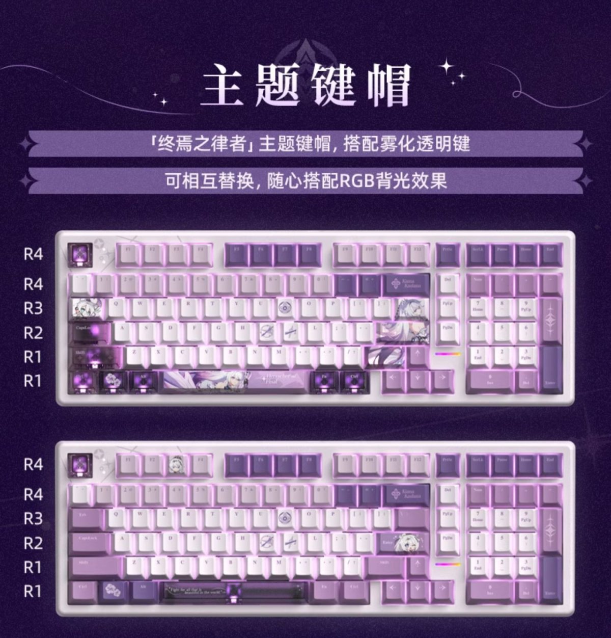 画像7: 崩壊3rd　キアナ・終焉の律者　メカニカルキーボード【特殊航空便、船便】 (7)