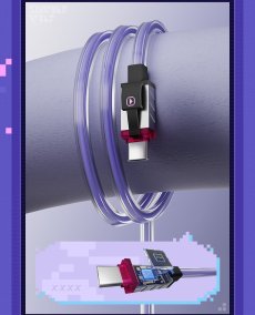 画像6: 【HSR 69pt】崩壊：スターレイル　銀狼　ドット絵　充電ケーブル【予約180日以内】 (6)