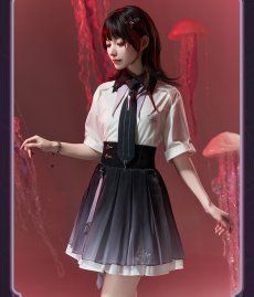 画像11: 【HSR 299pt】崩壊：スターレイル　長夜月イメージ　半袖シャツ　特典アクスタ付き【予約8月下旬】 (11)