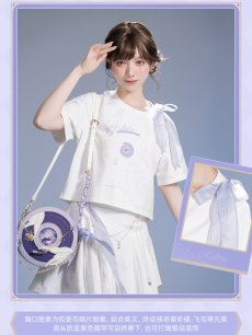 画像4: 【HSR 129pt】崩壊：スターレイル　ロビンイメージ　クロップドTシャツ（2種類） (4)