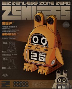 画像6: 【ZZZ 299pt】ゼンレスゾーンゼロ　ボンプ　デジタルカレンダー時計【特殊航空便、船便】【予約3月下旬】 (6)