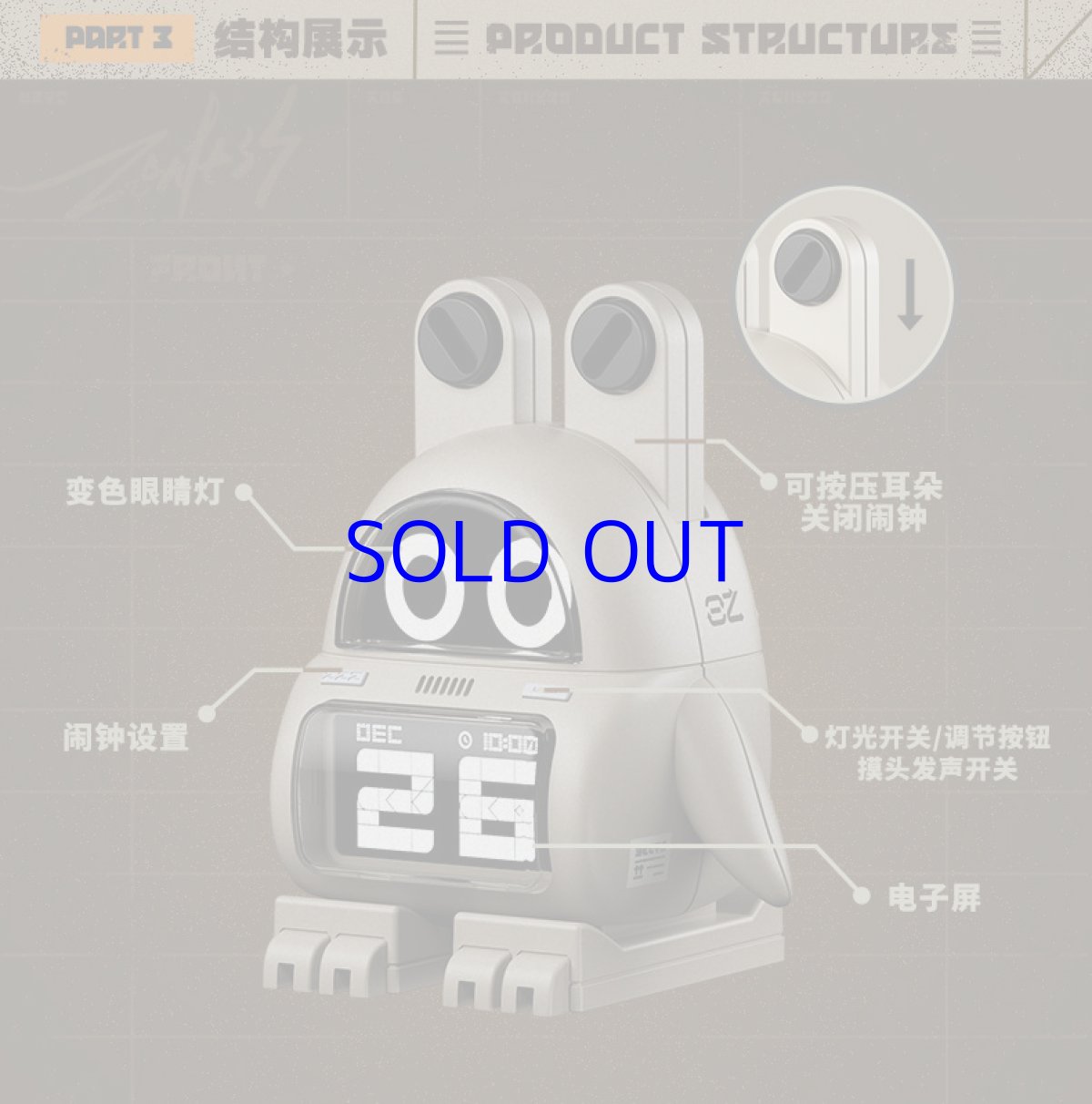 画像17: 【ZZZ 299pt】ゼンレスゾーンゼロ　ボンプ　デジタルカレンダー時計【特殊航空便、船便】 (17)