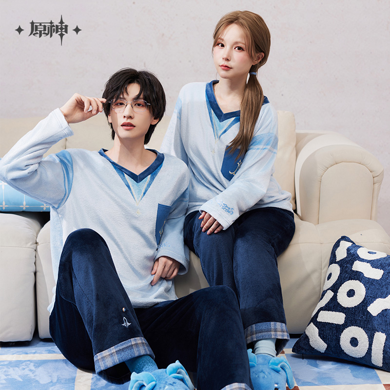 画像1: 【原神 329pt】原神 ヌヴィレットイメージ ルームウェアセット【予約2026年3月中旬】 (1)