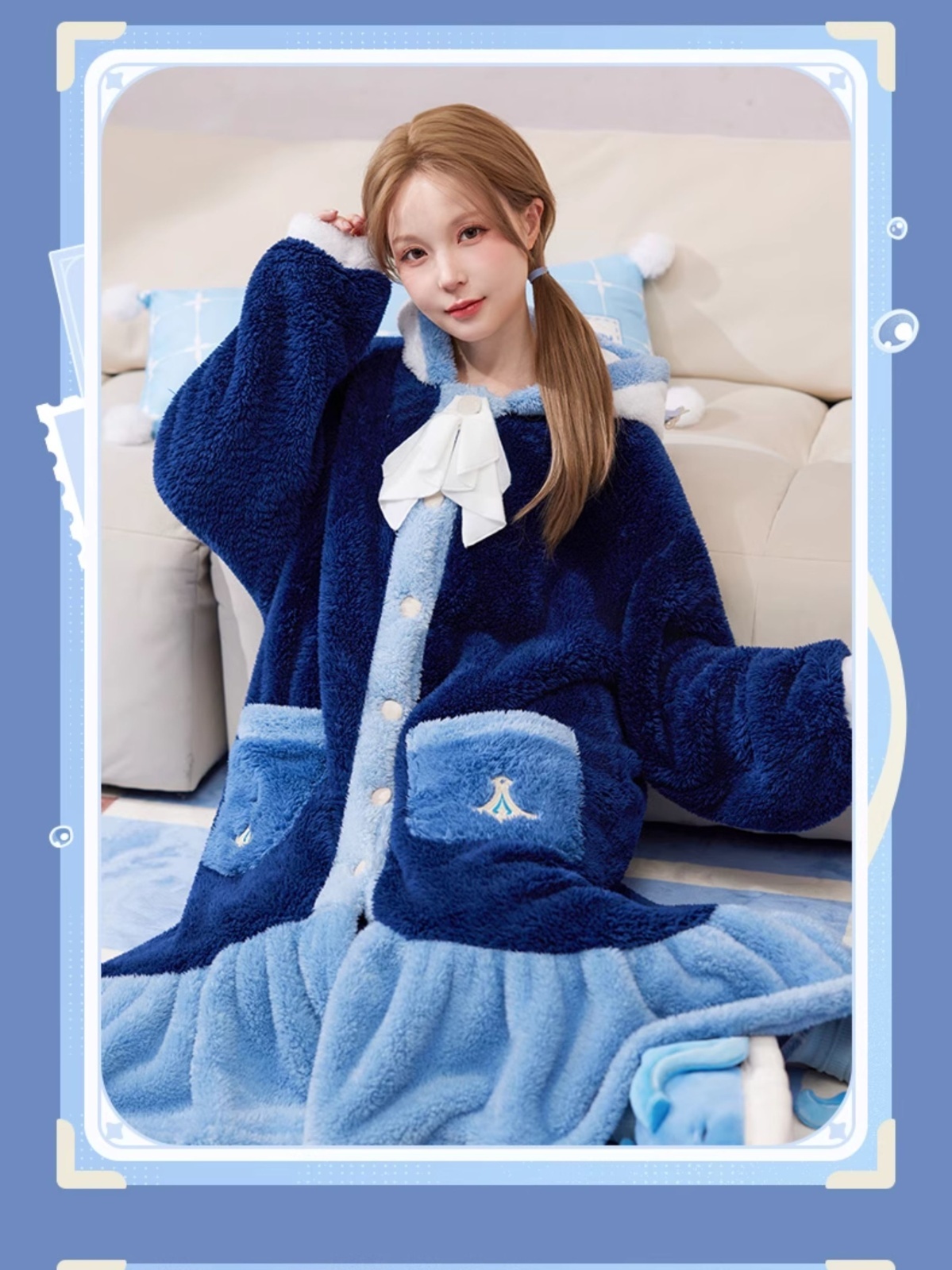 画像8: 【原神 299pt】原神 ヌヴィレットイメージ ルームガウン【予約2026年3月】 (8)