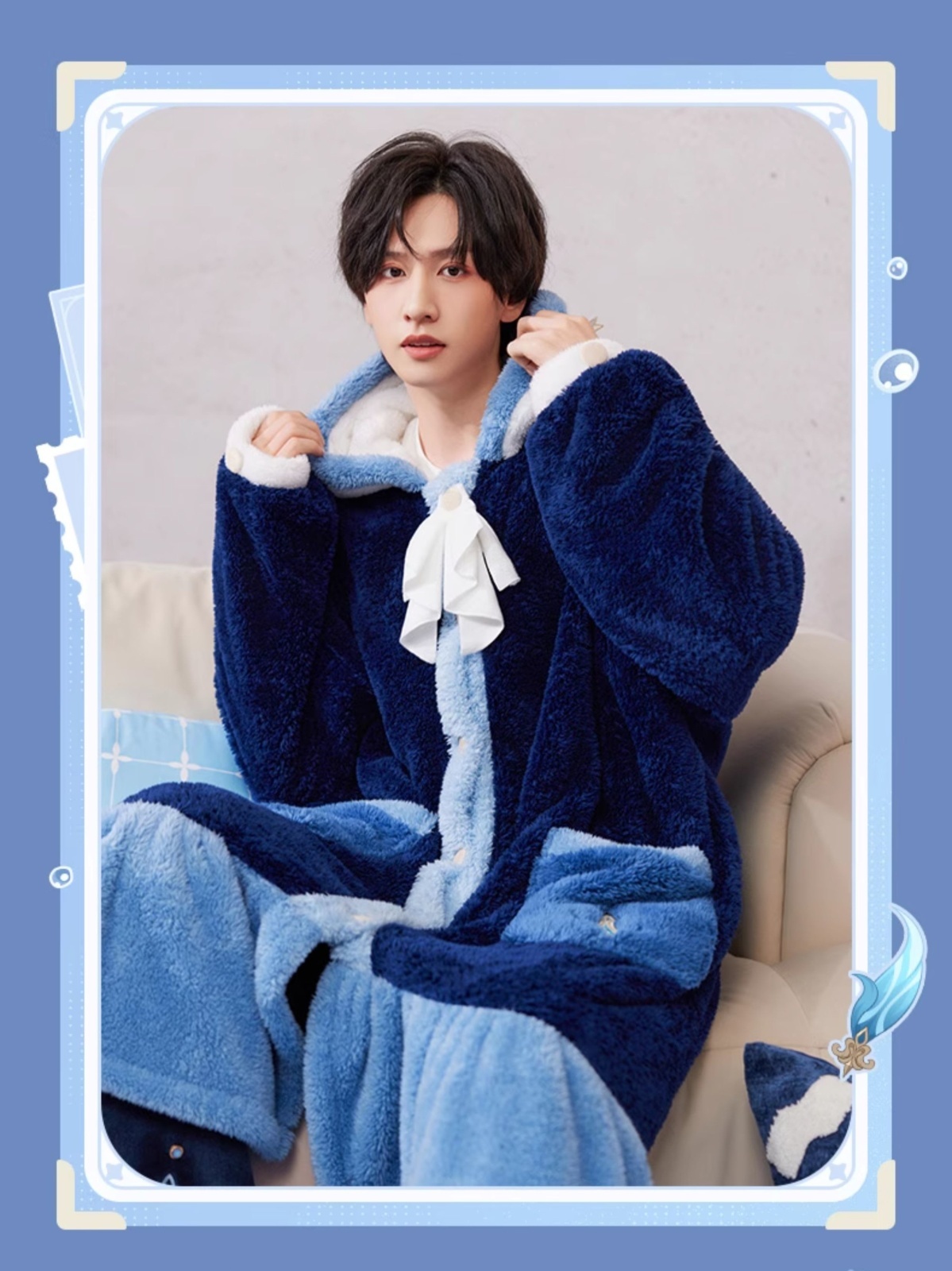 画像11: 【原神 299pt】原神 ヌヴィレットイメージ ルームガウン【予約2026年3月】 (11)