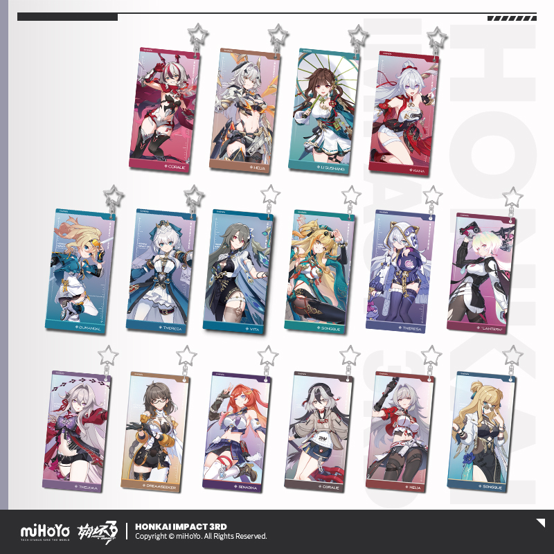 崩壊3rd　キーホルダー　まとめ 崩壊3rd公式店】悠遊夏日 十三英傑 キーホルダー 32元 | ちゃぱん