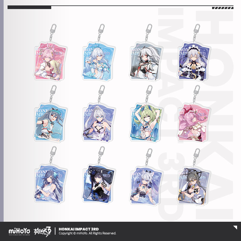 崩壊3rd ルームキーホルダー 4種 3rd 38pt】崩壊3rd コスチューム グリッターキーホルダー - HAKUTEA