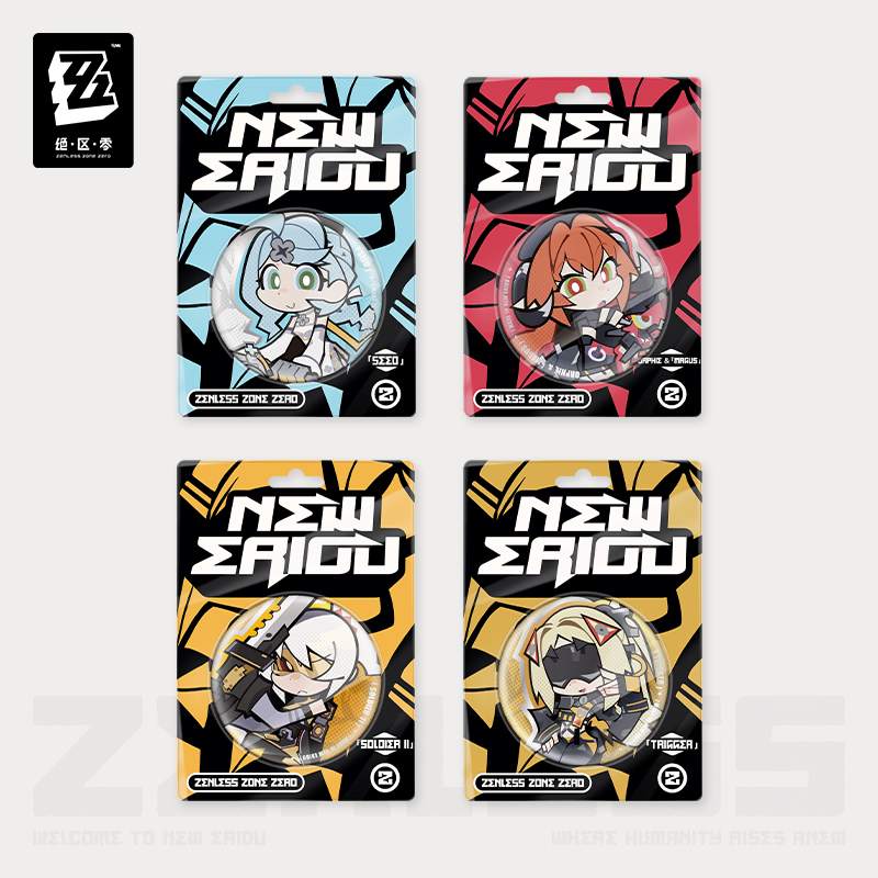 ZZZ 16pt】ゼンレスゾーンゼロ ちびキャラ缶バッジ オボルス小隊